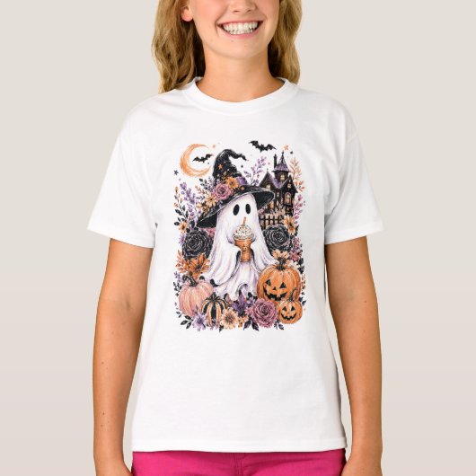 ハロウィンの幽霊 Tシャツ (正面)