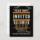 ハロウィンの強打のパーティの招待状 インビテーションポストカード (正面/裏面)