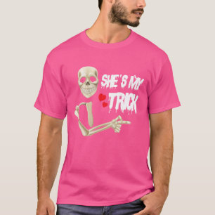 ハロウィンの彼女は僕のトリック彼と彼女のマッチングカップル Tシャツ