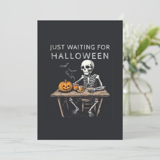 「ハロウィンの待ち遠しい」ホリデーカード | ユーモア シーズンカード (スタンド正面)