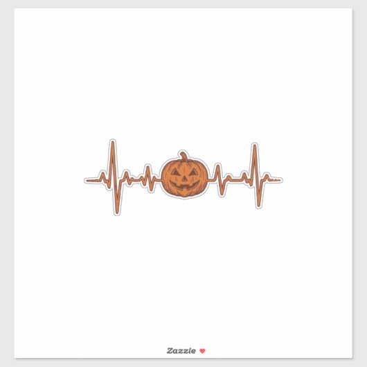 ハロウィンの心拍カボチャビンテージ ベクター デザイン_ シール (シート)