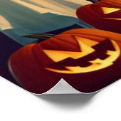 ハロウィンの怖いお化け ポスター (角)