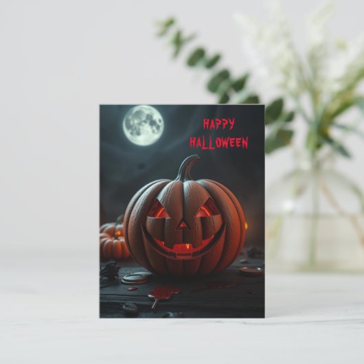 ハロウィンの怖いかぼちゃ シーズンカード (スタンド正面)