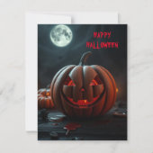 ハロウィンの怖いかぼちゃ シーズンカード (正面)