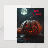 ハロウィンの怖いかぼちゃ シーズンカード (正面/裏面)