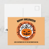 ハロウィンの怖いカボチャのポストカード ポストカード (正面/裏面)