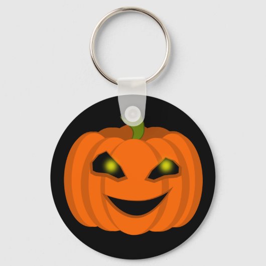 ハロウィンの怖いカボチャ キーホルダー (正面)