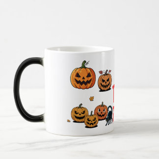 ハロウィンの怖いカボチャ モーフィングマグカップ