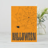 ハロウィンの怖いクモとクモの巣 招待状 (スタンド正面)