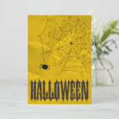 ハロウィンの怖いクモとクモの巣 招待状 (スタンド正面)