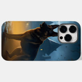 ハロウィンの怖いジャーマンシェパード Case-Mate iPhoneケース (裏面 (横))