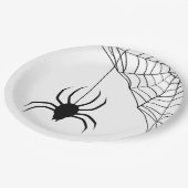 ハロウィンの怖いスパイダーパターン ペーパープレート (アングル)