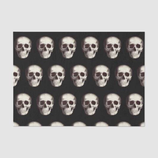 ハロウィンの怖いドクロ柄 薄葉紙 (正面)