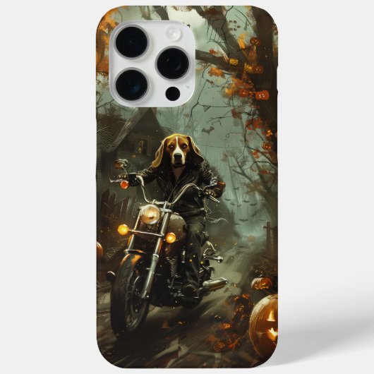 ハロウィンの怖いビーグルバイク Case-Mate iPhoneケース (裏面)