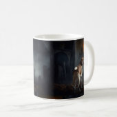 ハロウィンの怖いビーグル犬 コーヒーマグカップ (正面右)