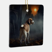ハロウィンの怖いビーグル犬 セラミックオーナメント (右)