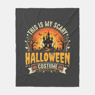 ハロウィンの怖い仮装のベクター デザイン フリースブランケット