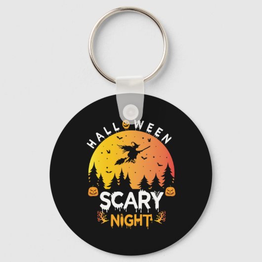 ハロウィンの怖い夜の誕生日 キーホルダー (正面)