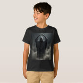 ハロウィンの怖い顔の幽霊のハートの手 Tシャツ (正面フル)
