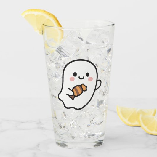 ハロウィンの思い出、コスチューム、お菓子を集めよう タンブラーグラス (アイス正面)
