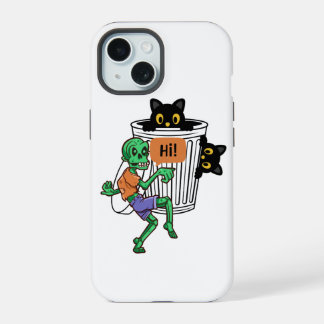 ハロウィンの怯えるネコ iPhone 15ケース