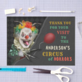 ハロウィンの恐いピエロの大人の気色悪いサーカスのパーティー 薄葉紙 (クラフト)