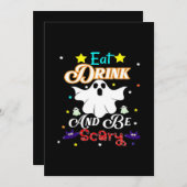 ハロウィンの恐怖と喜びに満ちた1日を シーズンカード (正面/裏面)