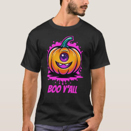 ハロウィンの恐怖と愛らしさを兼ね備えたデザイン Tシャツ