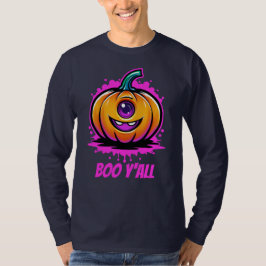 ハロウィンの恐怖と愛らしさを兼ね備えたデザイン Tシャツ