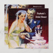 ハロウィンの恐怖花嫁及び運命のブライダルシャワー 招待状 (正面/裏面)