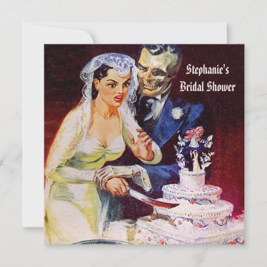 ハロウィンの恐怖花嫁及び運命のブライダルシャワー 招待状 (正面)