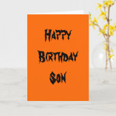 ハロウィンの息子のバースデー・カード カード (黄色い花)