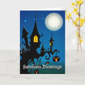 「ハロウィンの恵み カード (黄色い花)