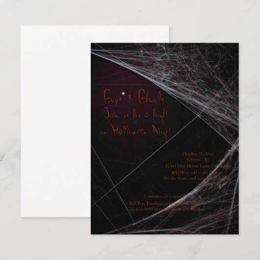 ハロウィンの悪鬼 招待状 (正面/裏面)