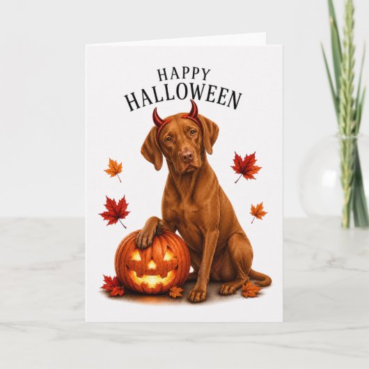 ハロウィンの悪魔の犬 ヴィズラ カード (正面)