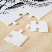 ハロウィンの悪魔的なスカル。 デジタルゴシック様式恐怖 ジグソーパズル (側面)