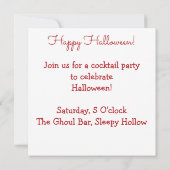 ハロウィンの悪魔 招待状 (裏面)