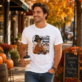 ハロウィンの愉快な音楽教師の魔女はコーヒーが必要 Tシャツ