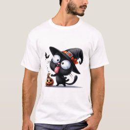 ハロウィンの愉快な魔女猫 スプーキーなお菓子 ✨🐾🎃 Tシャツ