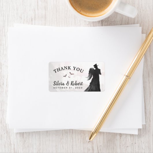 ハロウィンの愛感謝してい者シルエットユ結婚のレーベル ラベル (インサイチュ)