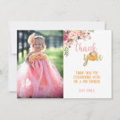 ハロウィンの感謝の写真カード - 花の少女（スタ） 招待状 (正面)