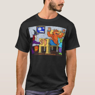 ハロウィンの扱いにくい狼人間 Tシャツ