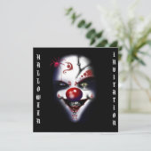 ハロウィンの招待の恐く邪悪なピエロ 招待状 (スタンド正面)