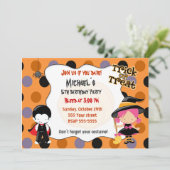 ハロウィンの招待状の子供の誕生日のパーティー 招待状 (スタンド正面)