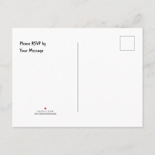 ハロウィンの招待状の郵便はがき 案内ポストカード (裏面)