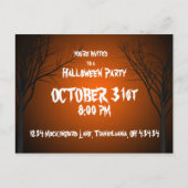 ハロウィンの招待状の郵便はがき 案内ポストカード (正面)