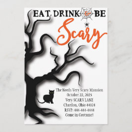 ハロウィンの招待状は恐いです食べましたり、飲みましたり、及び! 招待状