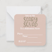 ハロウィンの招待状 ノートカード (裏面)