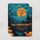 ハロウィンの招待状 招待状 (正面/裏面)