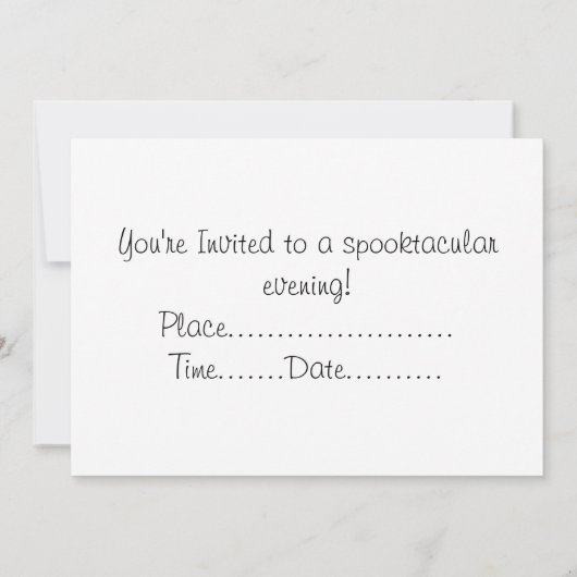 ハロウィンの招待状 招待状 (裏面)